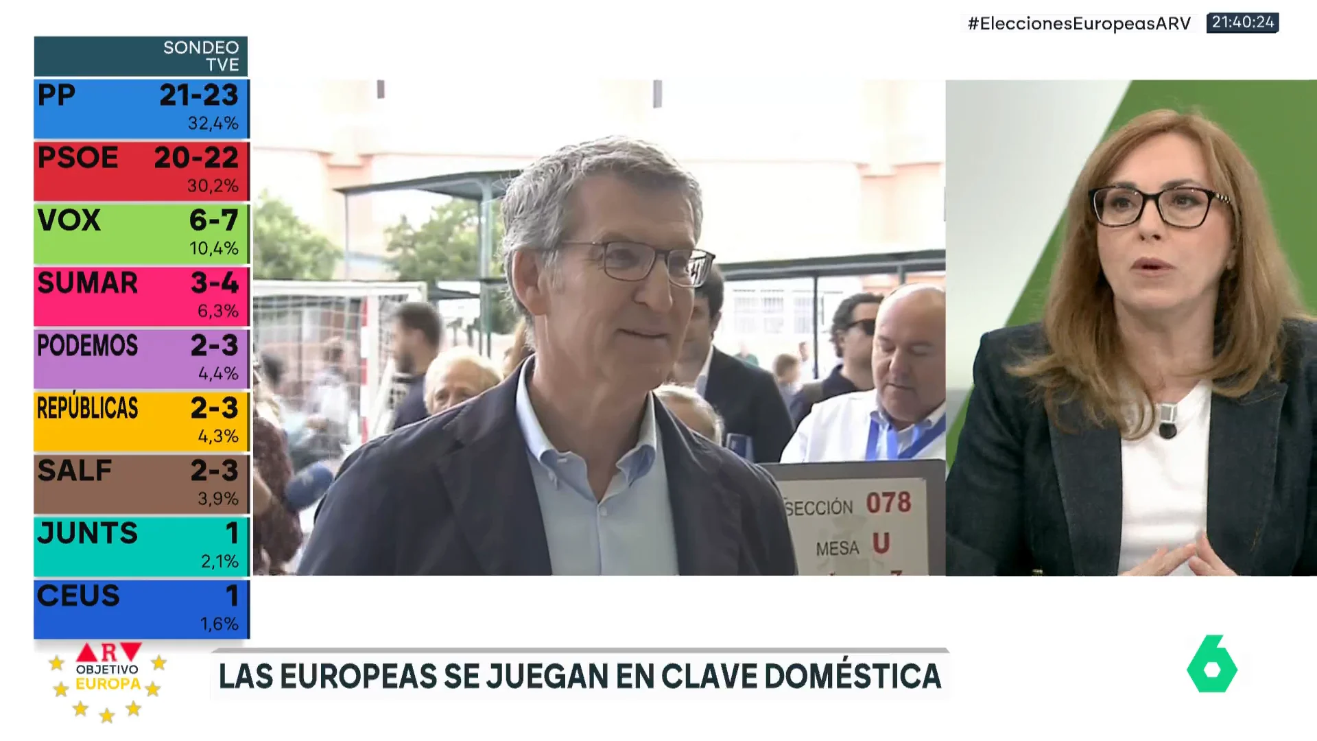 Angélica Rubio: "Si la extrema derecha crece y el PP no se despega habrá que hacer alguna lectura" Angélica Rubio: "Si la extrema derecha crece y el PP no se despega habrá que hacer alguna lectura"