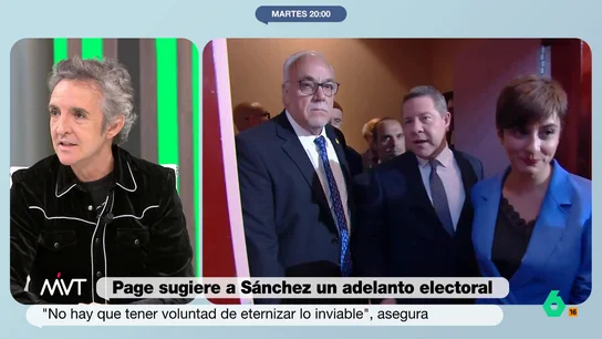 Ramoncín responde a Page tras sugerir un adelanto electoral "No hay que tener voluntad de eternizar lo inviable", afirmaba ayer Emiliano García-Page, que con estas palabras sugería a Pedro Sánchez un adelanto electoral. La respuesta de Ramoncín, en este vídeo de Más Vale Tarde.