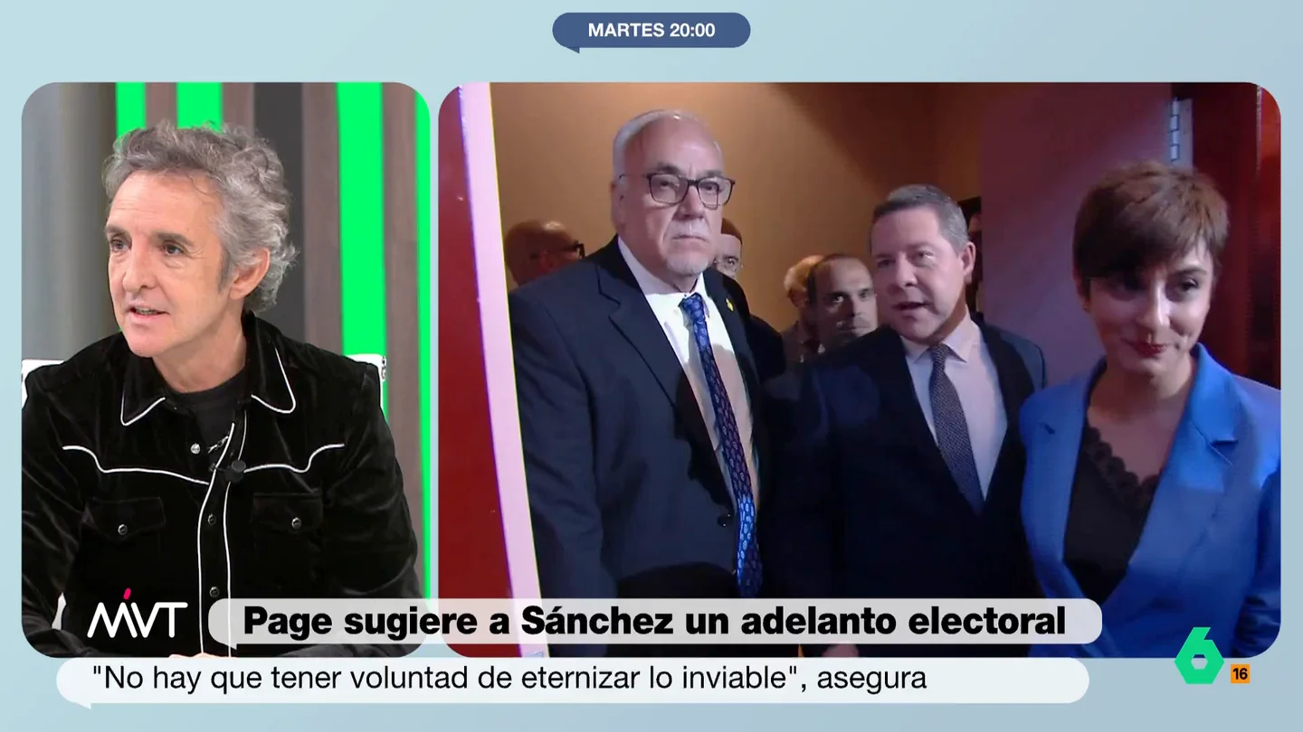 Ramoncín responde a Page tras sugerir un adelanto electoral "No hay que tener voluntad de eternizar lo inviable", afirmaba ayer Emiliano García-Page, que con estas palabras sugería a Pedro Sánchez un adelanto electoral. La respuesta de Ramoncín, en este vídeo de Más Vale Tarde.