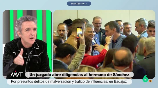 Ramoncín, tajante sobre la investigación a David Sánchez "Sería cogerle por la oreja y decirle 'oye, un poquito de cuidado', que eres el hermano del presidente del Gobierno", comenta Ramoncín en este vídeo donde analiza las diligencias abiertas en Badajoz contra el hermano de Pedro Sánchez.