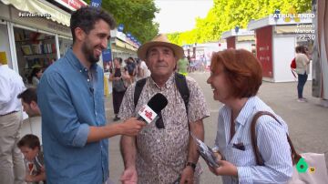 Isma Juárez alucina con el itinerario de dos visitantes de la Feria del Libro: "Estoy hablando con dos 'hooligans' de la feria"
