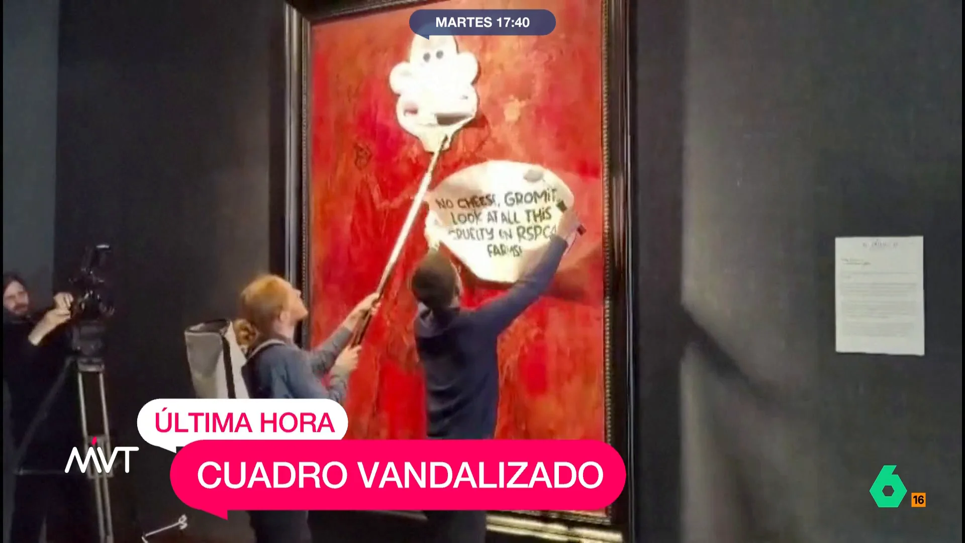 Iñaki comenta la vandalización del cuadro de Carlos III: "Qué suerte ha tenido..."