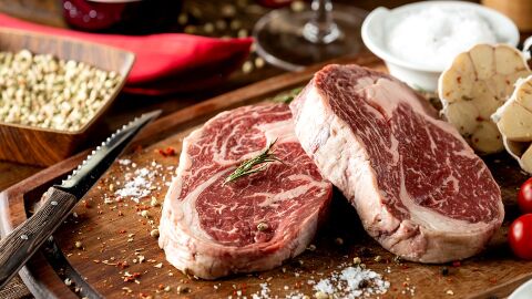 Corte de carne de Wagyu