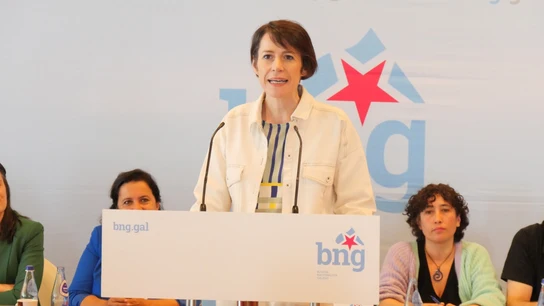 La portavoz nacional del BNG, Ana Pontón, interviene en el Consello Nacional del Bloque de este domingo. La portavoz nacional del BNG, Ana Pontón, interviene en el Consello Nacional del Bloque de este domingo.