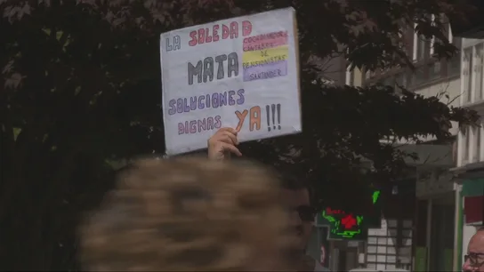 Cartel durante una de las protestas. Cartel durante una de las protestas.
