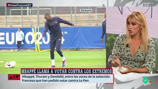 Afra Blanco alaba las palabras de Mbappé contra la ultraderecha: "Está diciendo que no quiere una Francia racista ni fascista" Afra Blanco alaba las palabras de Mbappé contra la ultraderecha: "Está diciendo que no quiere una Francia racista ni fascista"