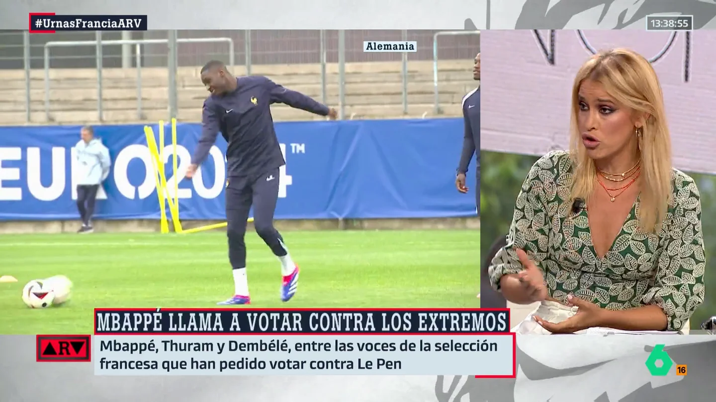 Afra Blanco alaba las palabras de Mbappé contra la ultraderecha: "Está diciendo que no quiere una Francia racista ni fascista" Afra Blanco alaba las palabras de Mbappé contra la ultraderecha: "Está diciendo que no quiere una Francia racista ni fascista"