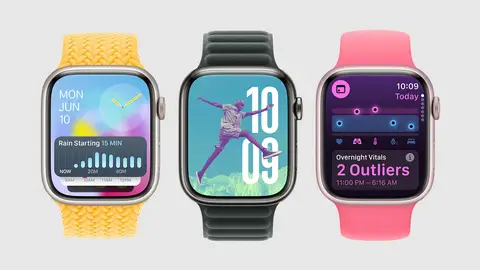 El Apple Watch con el sistema operativo WatchOS 11 El Apple Watch con el sistema operativo WatchOS 11