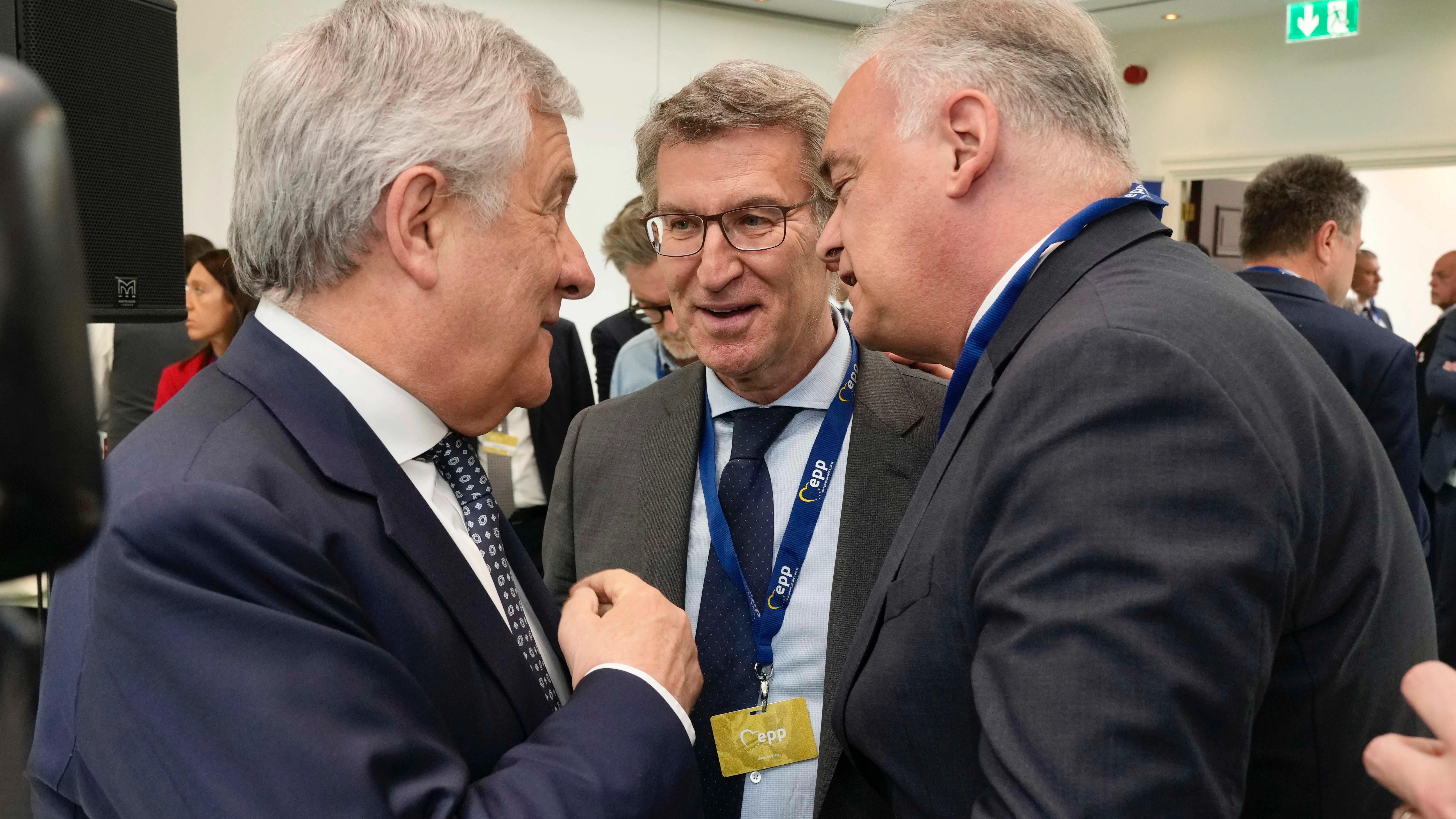 El presidente del Partido Popular, Alberto Núñez Feijóo, este lunes durante el encuentro de los líderes del Partido Popular Europeo (PPE) en Bruselas