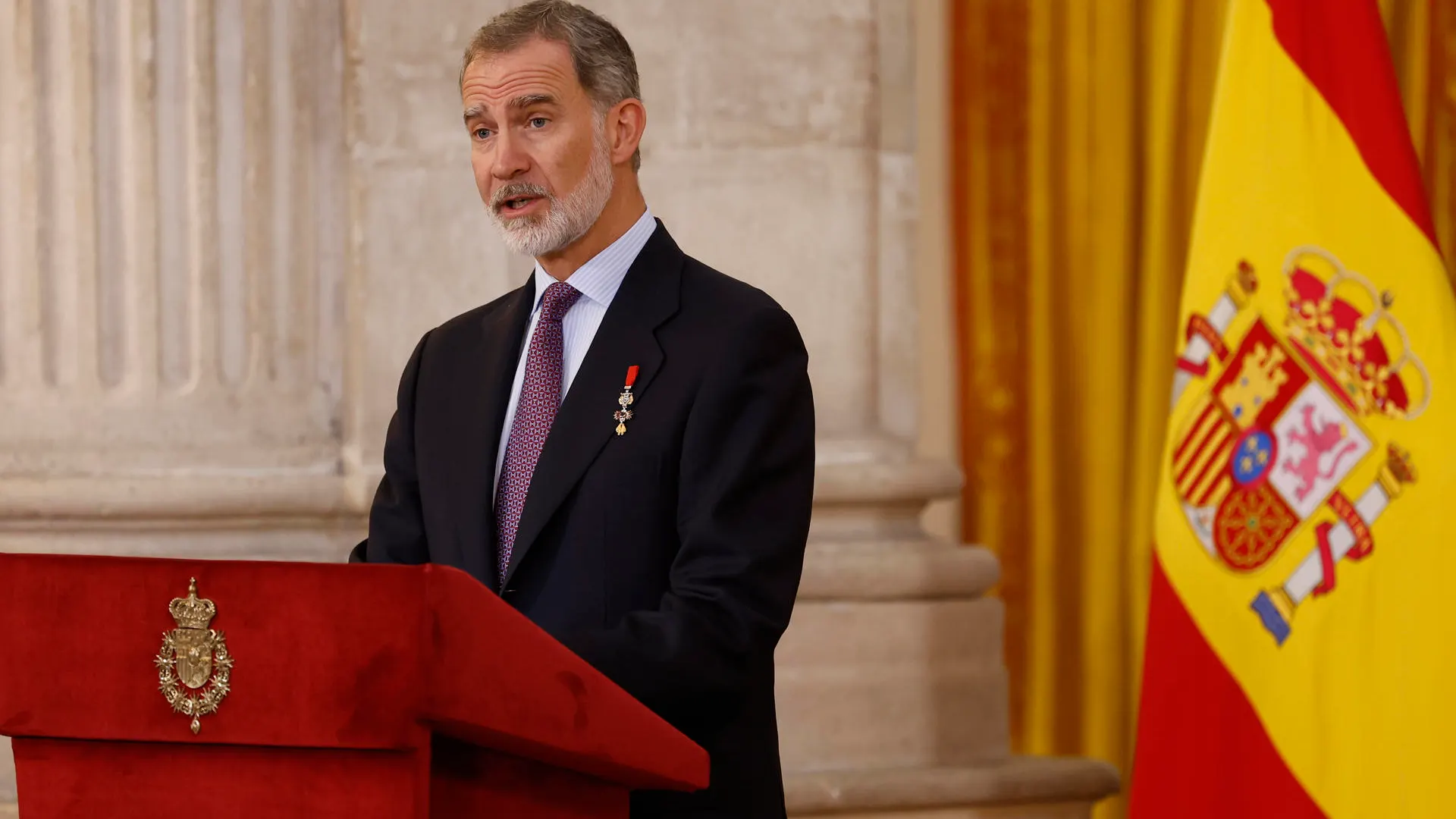 El rey Felipe VI ofrece un discurso en el X aniversario de su proclamación