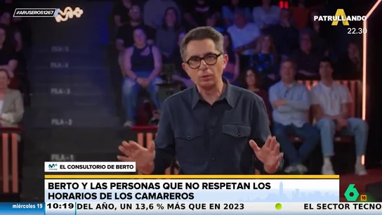 Berto Romero, sobre cómo echaría a los que no respetan el horario de los camareros: "A hostia salvaje" Berto Romero, sobre cómo echaría a los que no respetan el horario de los camareros: "A hostia salvaje"