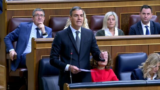 Pedro S&aacute;nchez durante la sesi&oacute;n de control