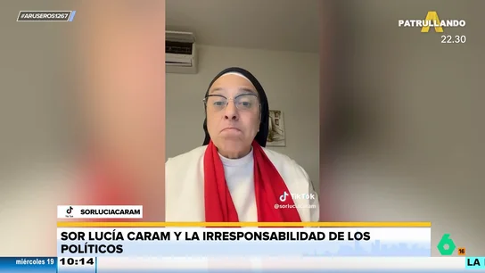 Sor Lucía Caram, a los políticos: "Que se asuman responsabilidades y que cumplan que para eso les pagamos" Sor Lucía Caram, a los políticos: "Que se asuman responsabilidades y que cumplan que para eso les pagamos"