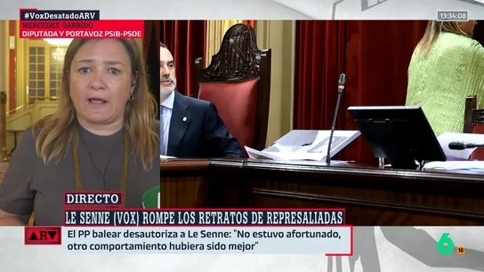 ARV- Mercedes Garrido (PSIB-PSOE), sobre Le Senne (Vox): "Aparte de autoritario y arbitrario, es machista" ARV- Mercedes Garrido (PSIB-PSOE), sobre Le Senne (Vox): "Aparte de autoritario y arbitrario, es machista"