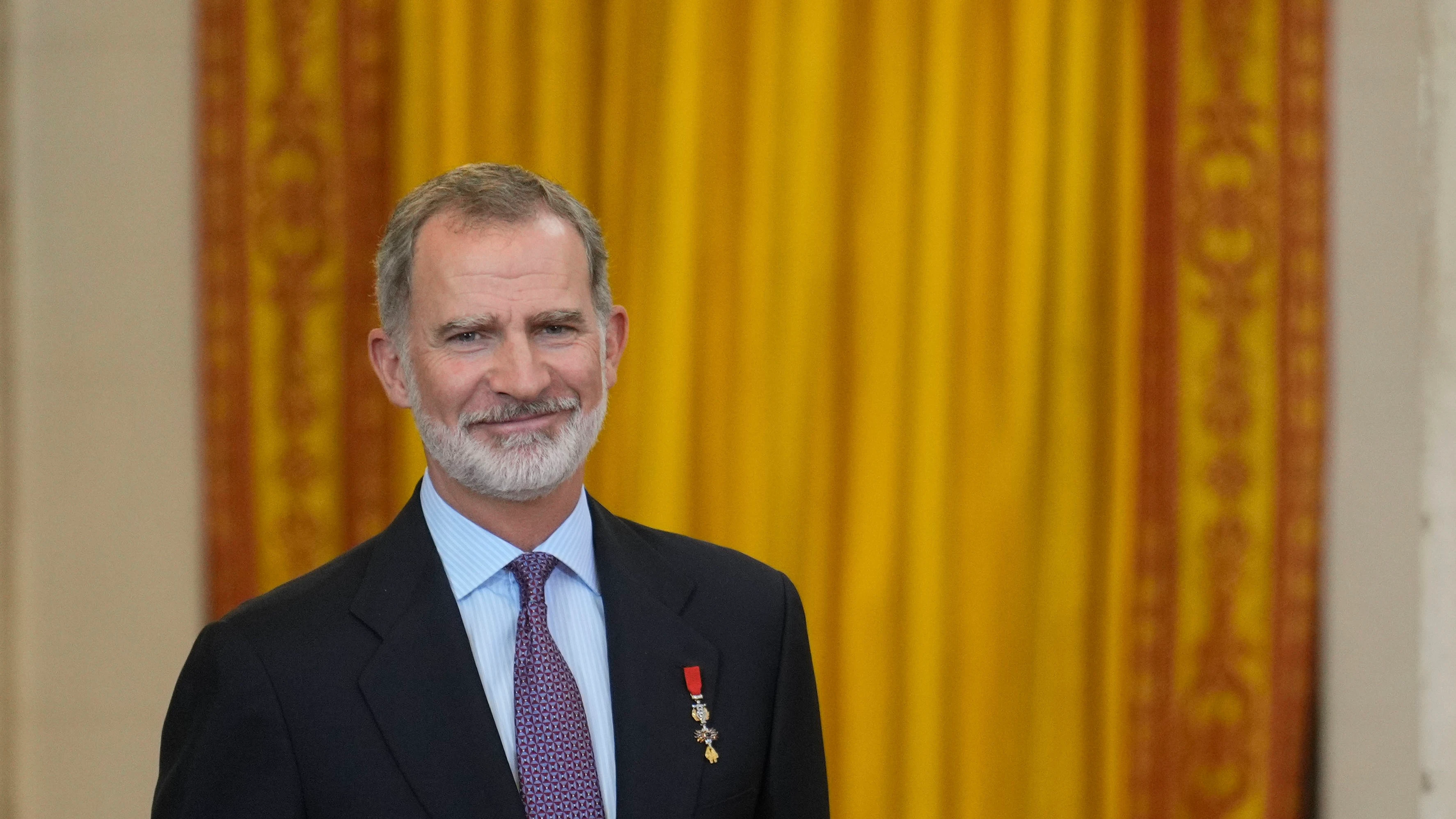 El rey Felipe VI, durante el décimo aniversario de su proclamación