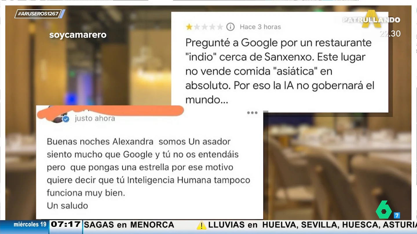 La IA le recomienda un asador cuando le pregunta por un restaurante hindú y acaba poniendo una mala reseña al local La IA le recomienda un asador cuando le pregunta por un restaurante hindú y acaba poniendo una mala reseña al local