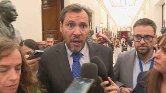 &Oacute;scar Puente, a su salida del Congreso.