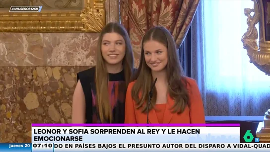 Asçi reacciona Alfonso Arús tras ver el brindis sorpresa de Leonor y Sofía al rey Felipe: "Esto me lo pido yo" Asçi reacciona Alfonso Arús tras ver el brindis sorpresa de Leonor y Sofía al rey Felipe: "Esto me lo pido yo"