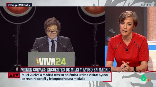 Tania S&aacute;nchez asegura que "Ayuso ha decidido saltarse la ley" al condecorar a Milei: "El presidente de Argentina no est&aacute; en visita oficial"