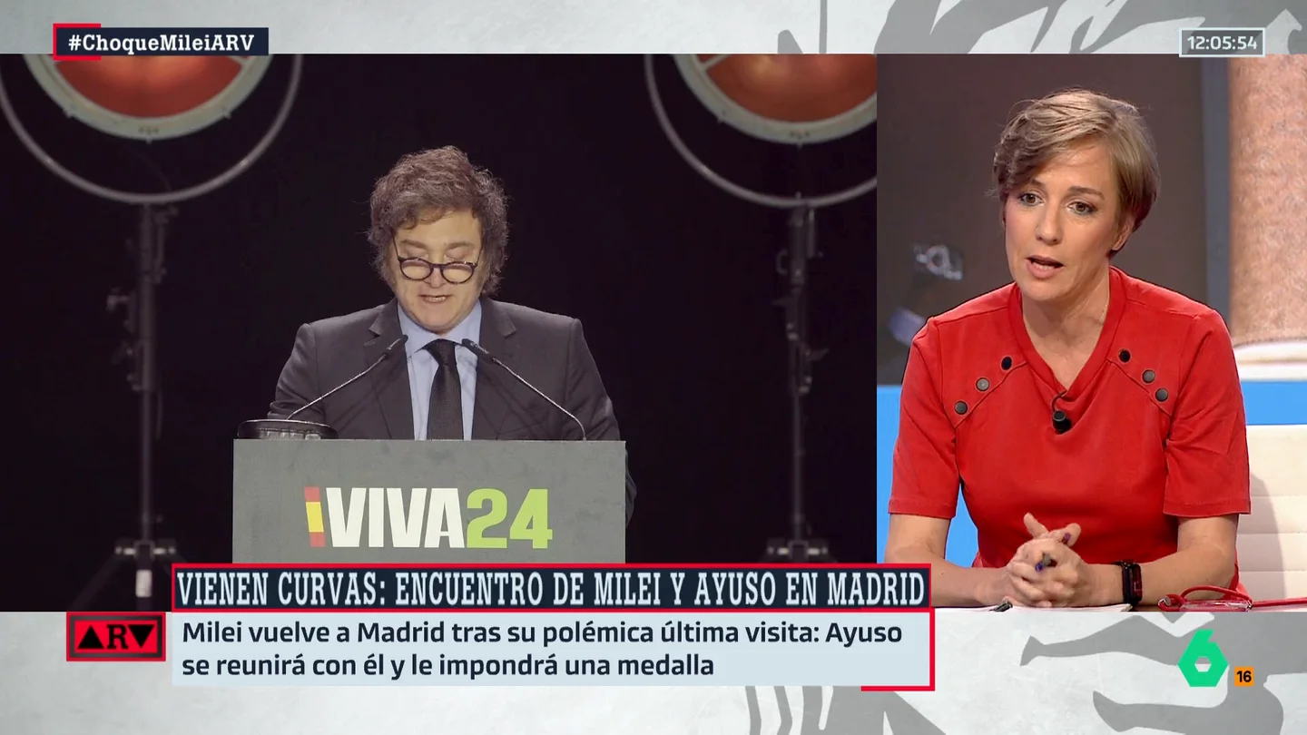 Tania Sánchez asegura que "Ayuso ha decidido saltarse la ley" al condecorar a Milei: "El presidente de Argentina no está en visita oficial" Tania Sánchez asegura que "Ayuso ha decidido saltarse la ley" al condecorar a Milei: "El presidente de Argentina no está en visita oficial"