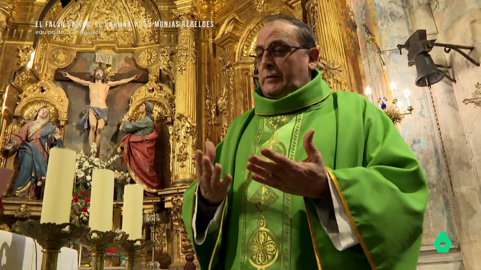 Equipo de Investigación habla con el padre Víctor Santos, párroco de un santuario en Cantabria donde tuvo lugar una de las misas de Pablo Rojas. En este vídeo, recuerda al falso obispo con "mirada despreciativa, altanera y actitud de menosprecio".