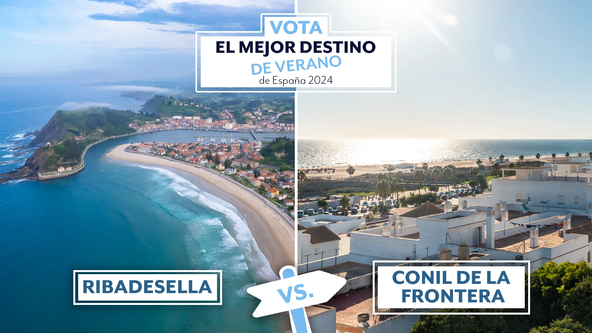 Ribadesela vs Conil de la Frontera en el concurso al mejor destino de verano de España Ribadesela vs Conil de la Frontera en el concurso al mejor destino de verano de España