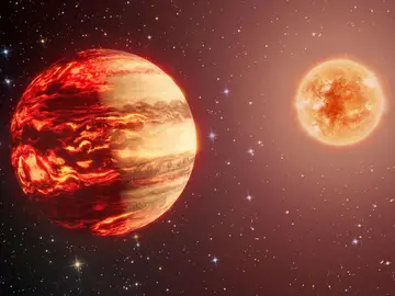 Una enana marrón orbitando cerca de una estrella brillante Una enana marrón orbitando cerca de una estrella brillante