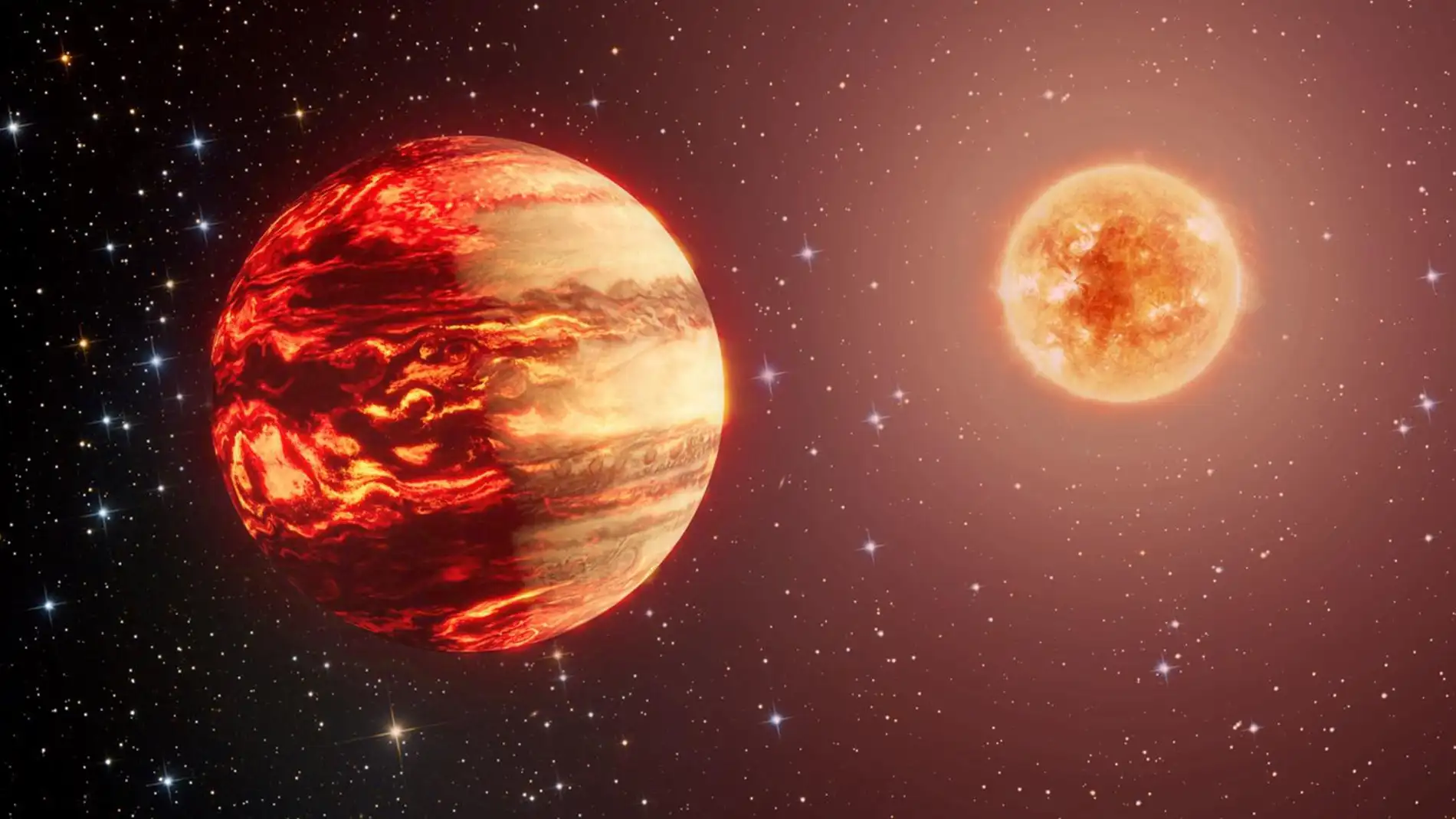 Una enana marrón orbitando cerca de una estrella brillante Una enana marrón orbitando cerca de una estrella brillante