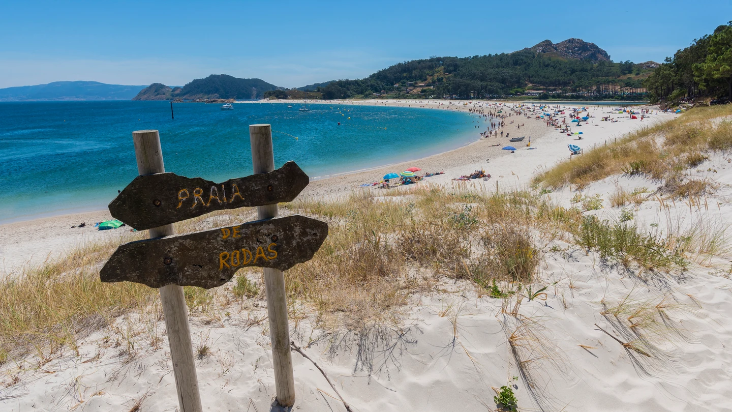 Playa de Rodas, en las Islas Cíes Playa de Rodas, en las Islas Cíes