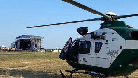 La Guardia Civil establece un dispositivo de seguridad con motivo de la primera edición del festival 'Zuera Sound'.