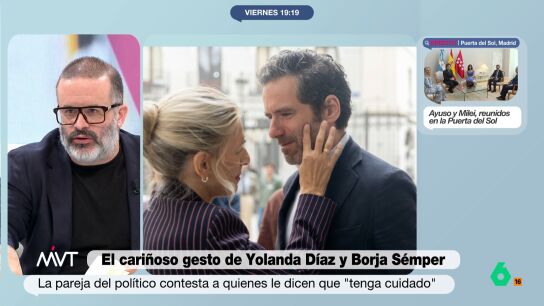 Edu Gal&aacute;n comenta el cari&ntilde;oso gesto de Yolanda D&iacute;az y Borja S&eacute;mper