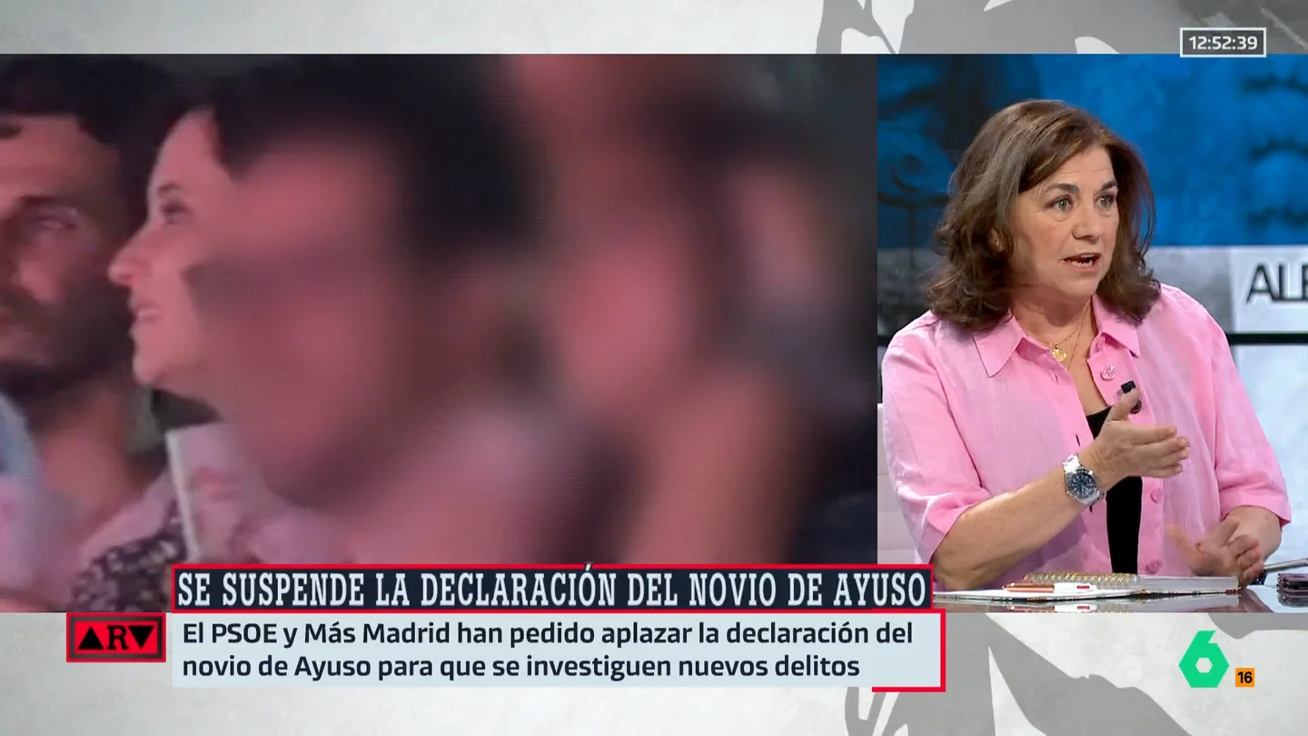 ARV- Lucía Méndez señala que Ayuso hace "un flaco favor" a su pareja al convertirlo en "una categoría política" ARV- Lucía Méndez señala que Ayuso hace "un flaco favor" a su pareja al convertirlo en "una categoría política"