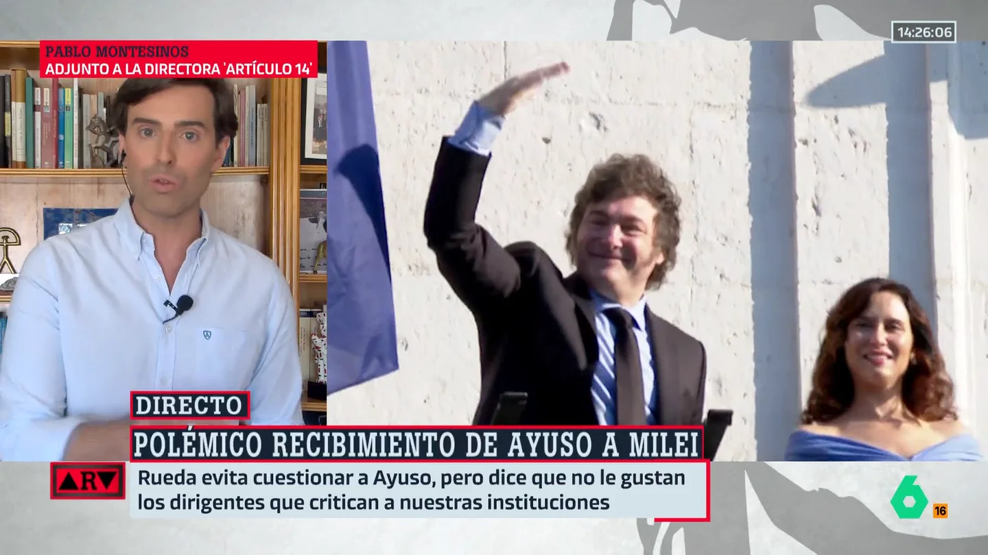 ARV- Montesinos desvela que los barones territoriales del PP reconocen que la polémica de Ayuso con Milei "no beneficia" al partido ARV- Montesinos desvela que los barones territoriales del PP reconocen que la polémica de Ayuso con Milei "no beneficia" al partido