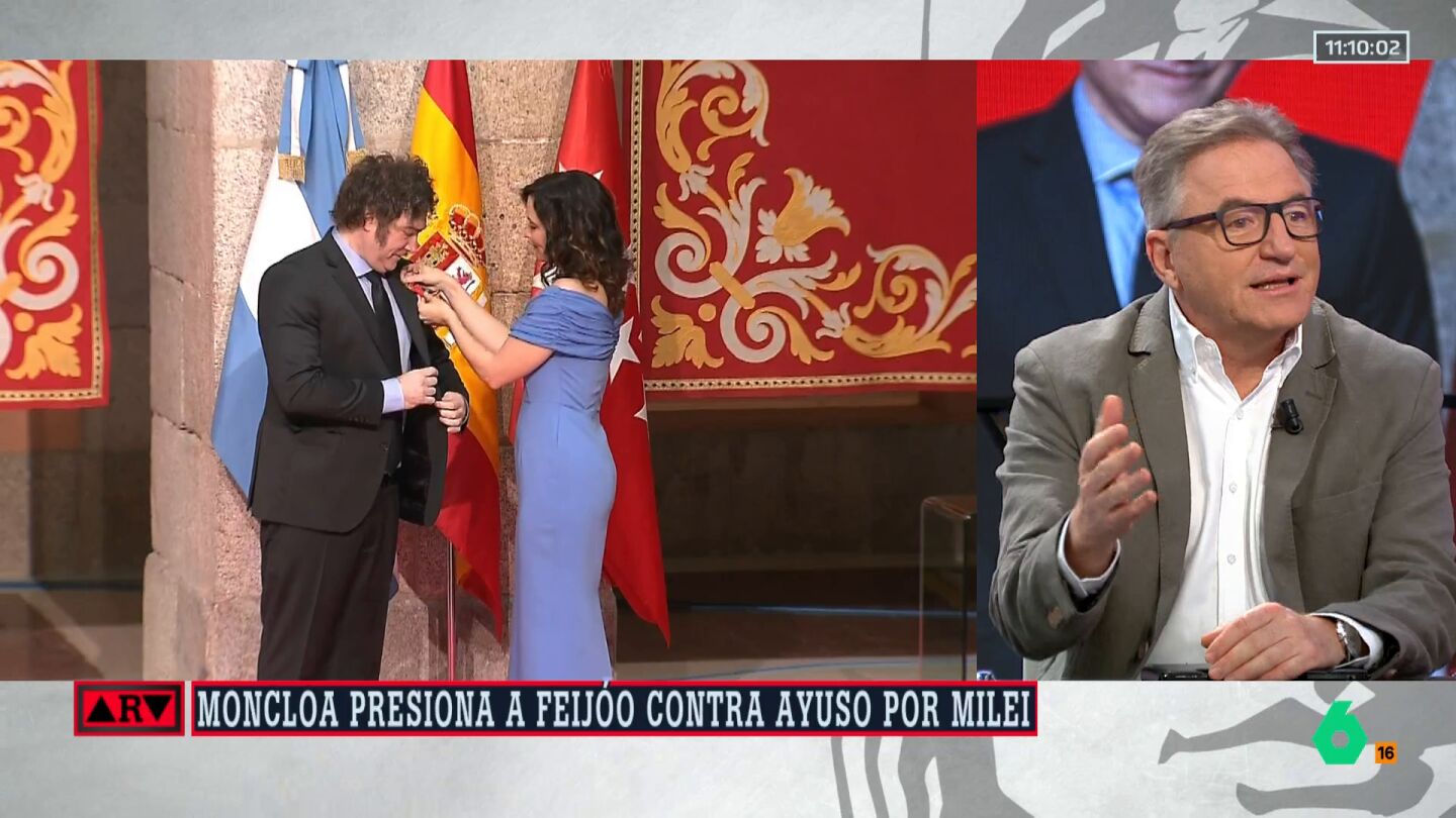 ARV- Carlos Segovia tacaha de "error" la condecoraci&oacute;n de Ayuso a Milei: "Debe desmarcarse de un discurso tan radical"