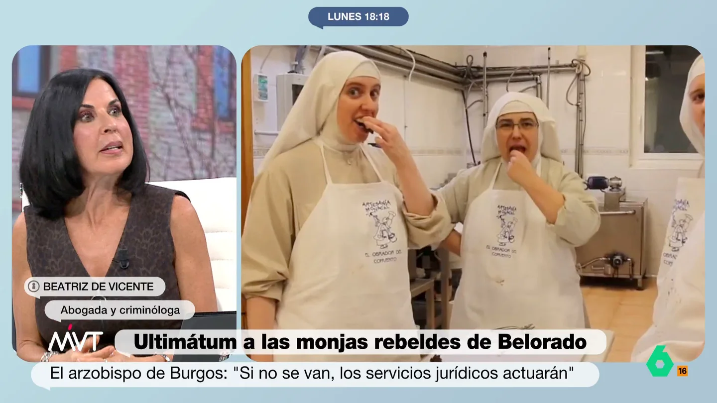 Bea de Vicente explica por qué el caso de Belorado "puede ser un hito procesal único" Beatriz de Vicente analiza en este vídeo qué significa el anuncio del arzobispado de pedir a las monjas de Belorado que, tras su excomunión, abandonen el convento y explica por qué sería un caso "único en la historia de la judicatura española".