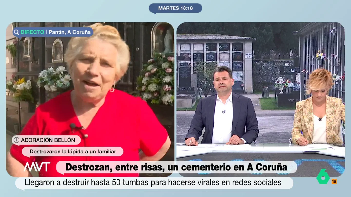 Adoración, encargada del cementerio de Pantín, asegura que los jóvenes "celebraban la fiesta en una asociación cerca del cementerio" Adoración, encargada del cementerio de Pantín, asegura que los jóvenes "celebraban la fiesta en una asociación cerca del cementerio"