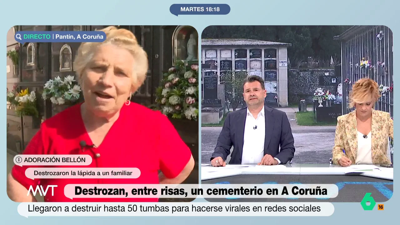 Adoración, encargada del cementerio de Pantín, asegura que los jóvenes "celebraban la fiesta en una asociación cerca del cementerio"