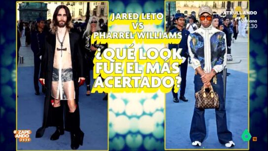 Eduardo Navarrete comenta los looks de Jared Letto y Pharrell Williams en Par&iacute;s
