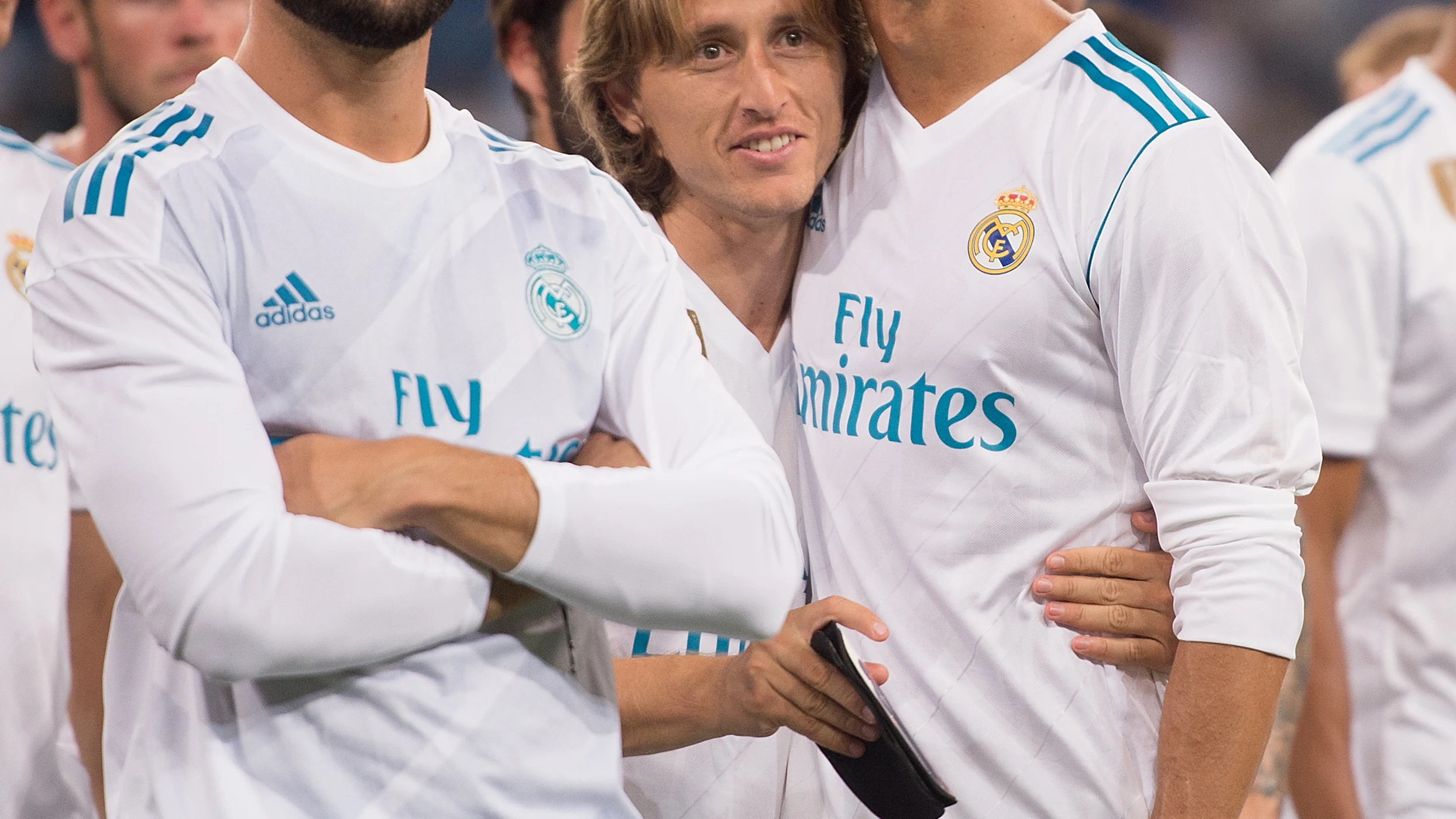 Nacho, Modric y Cristiano Ronaldo