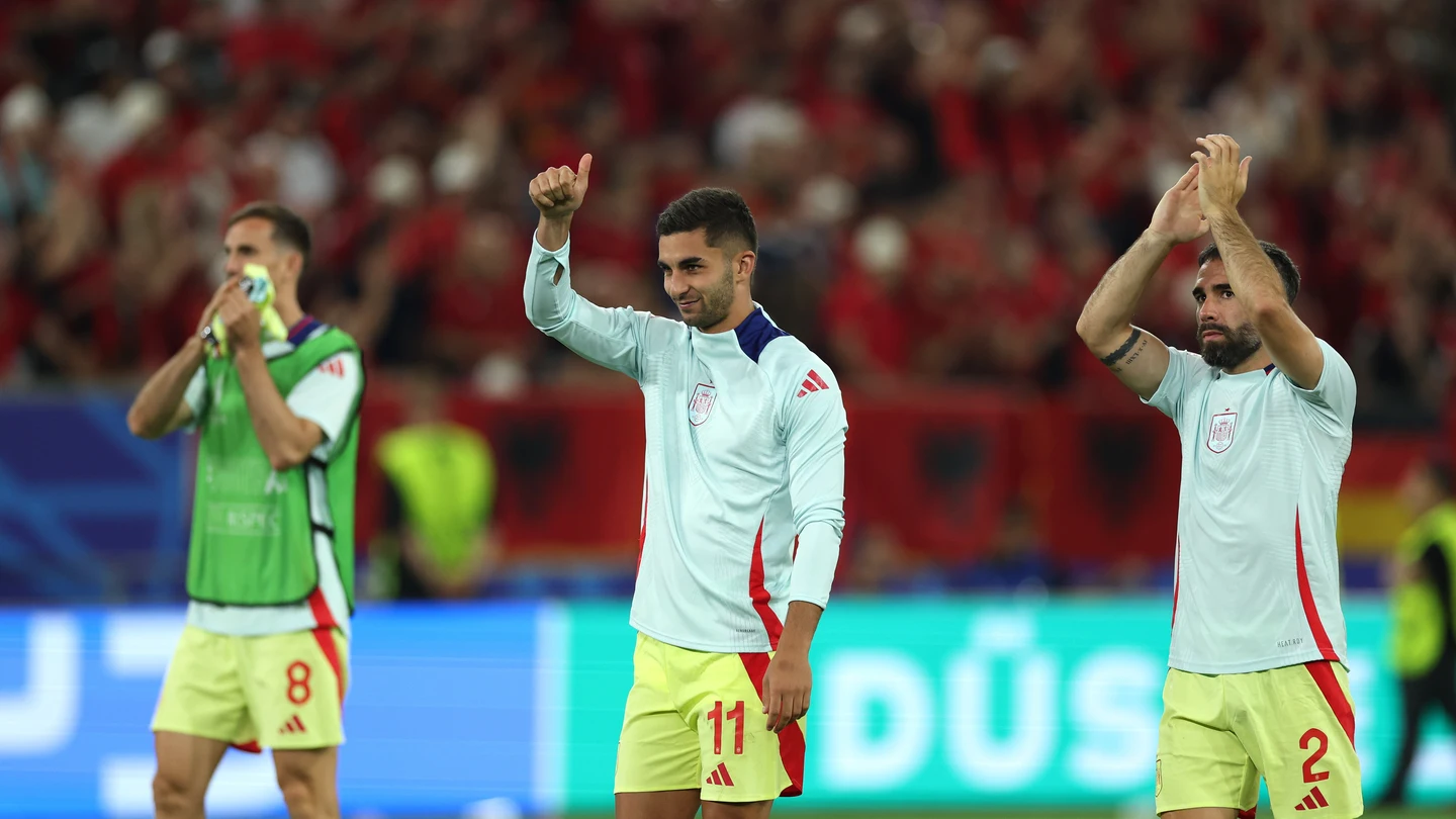 Fabián Ruiz, Ferran Torres y Dani Carvajal Fabián Ruiz, Ferran Torres y Dani Carvajal