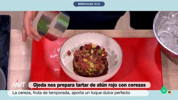 MVT Tartar de atún con cerezas, la "bomba" de Pablo Ojeda que alucina a Iñaki López y Cristina Pardo