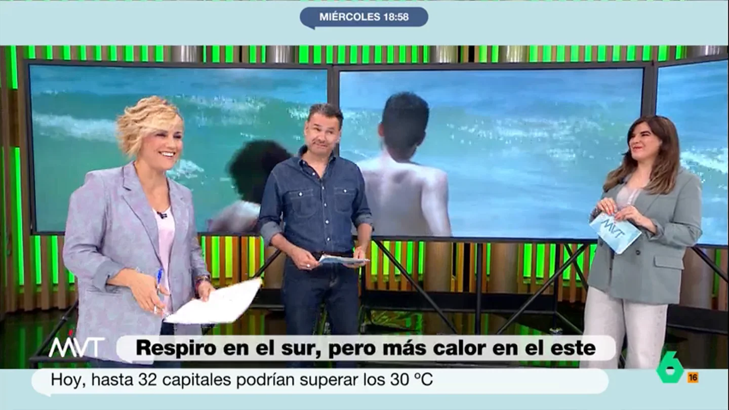 Joanna Ivars responde a Cristina Pardo e Iñaki López: "Ya no tengo credibilidad en este programa. Lo que hacen las tormentas" "El verano llegará la semana que viene", 'promete' Joanna Ivars en este vídeo donde analiza las lluvias que se están produciendo y que se alargarán unos días más. "Eso nos dijiste la semana anterior", reacciona Cristina Pardo.