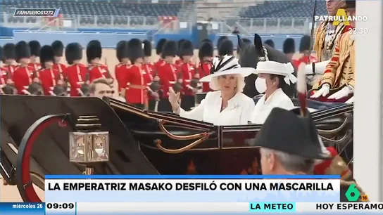 La emperatriz Masako sorprende al llevar mascarilla en su visita al Reino Unido La emperatriz Masako sorprende al llevar mascarilla en su visita al Reino Unido
