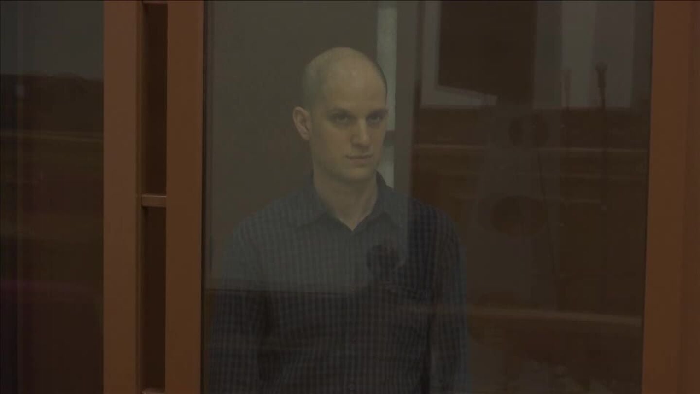 Evan Gershkovich, en el juicio.