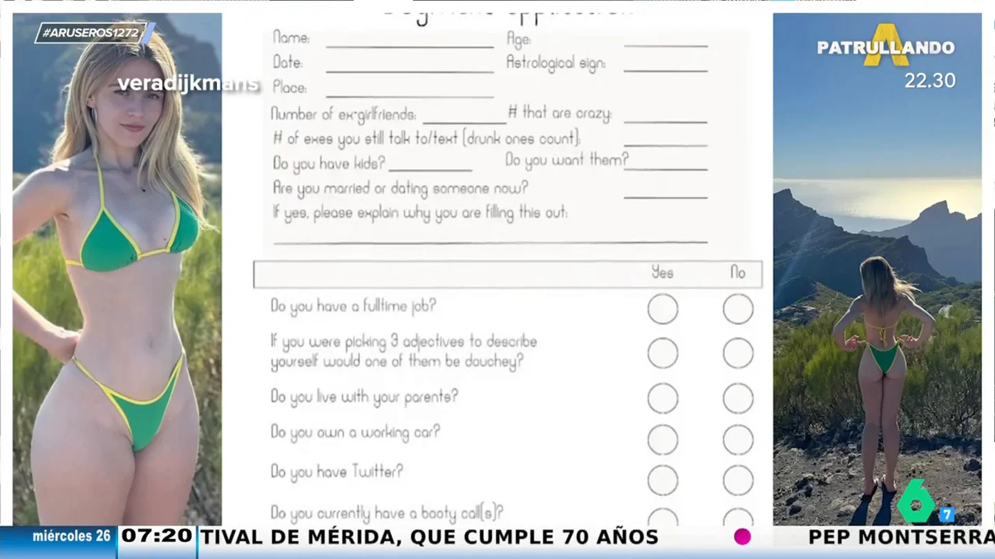 Una influencer rechaza a 5.000 personas tras publicar un cuestionario para buscar novio Una influencer rechaza a 5.000 personas tras publicar un cuestionario para buscar novio
