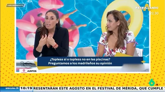 Isabel Rábago carga contra los topless en las piscinas: "Las mías para enseñarlas me tienen que pagar" Isabel Rábago carga contra los topless en las piscinas: "Las mías para enseñarlas me tienen que pagar"