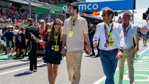 Gerard Piqué y su pareja, Clara Chía, en el GP de España de Fórmula 1