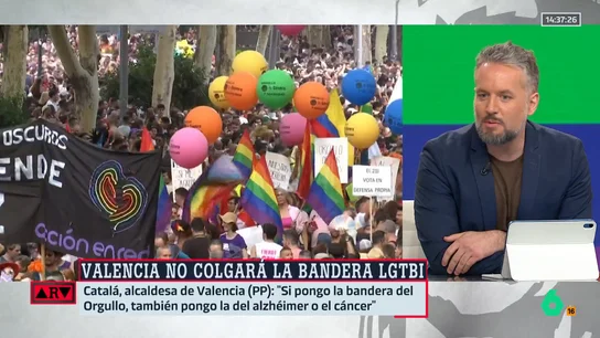 Basteiro reacciona a la justificación de la alcaldesa de Valencia por no sacar la bandera LGTBIQ+: "Lo que es de plástico es esa excusa" Basteiro reacciona a la justificación de la alcaldesa de Valencia por no sacar la bandera LGTBIQ+: "Lo que es de plástico es esa excusa"