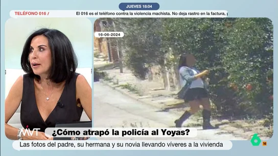Beatriz de Vicente, sobre los familiares que encubrieron a 'El Yoyas': "Las personas que te quieren no te ayudan a esto" Más Vale Tarde analiza el papel que jugó la familia de Carlos Navarro 'El Yoyas' durante sus dos años fugado y, en este vídeo, Beatriz de Vicente recuerda que "el encubrimiento entre parientes no es punible".