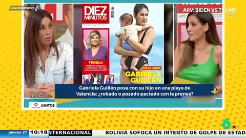 Isabel Rábago carga contra Gabriela Guillén al ver la foto en portada de revista con su bebé en la playa